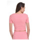 Target Γυναικεία κοντομάνικη μπλούζα Cotton Rib 2x1 Crop Top Rib Cotton